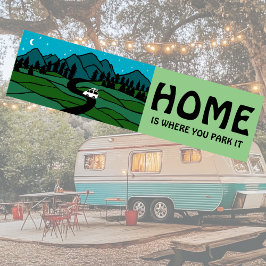 Adesivo Para Carro A CASA É ONDE VOCÊ ESTACIONA A Vanlife acampando R