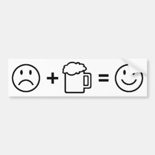 Adesivo Para Carro A cerveja faz-me feliz!