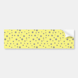 Adesivo Para Carro A cinza Stars o teste padrão amarelo