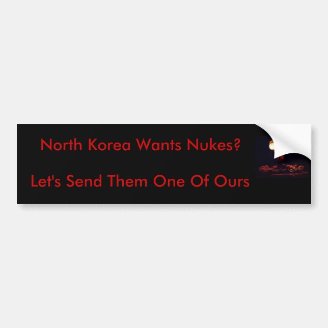 Adesivo Para Carro A Coreia do Norte quer armas nucleares? (Frente)