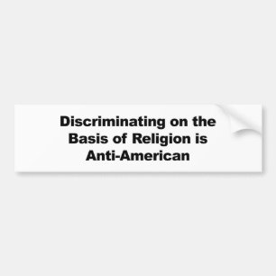 Adesivo Para Carro A discriminação religiosa é anti-americana