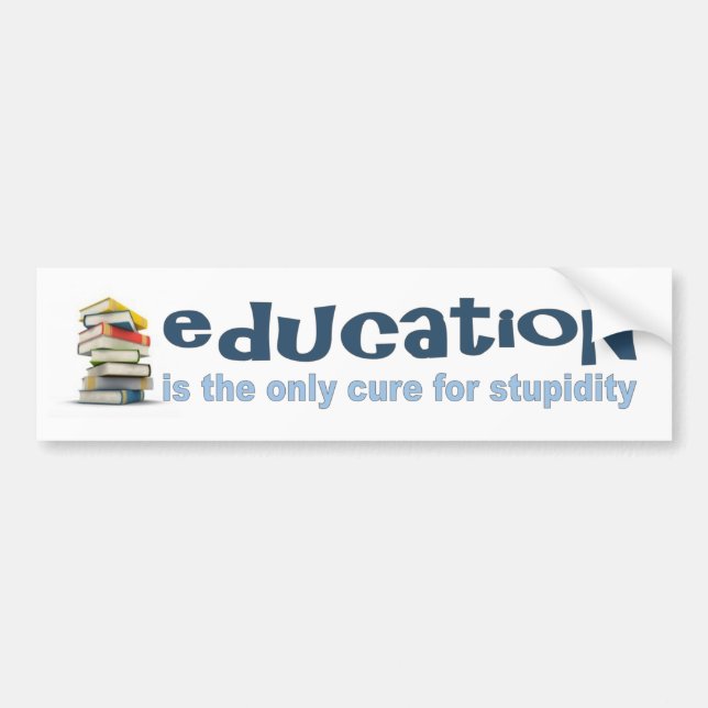 Adesivo Para Carro A Educação é a Cura  (Frente)