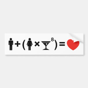 Adesivo Para Carro A equação do amor para mulheres