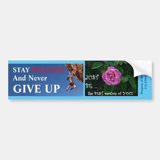 Adesivo Para Carro A estada focalizou… e seja a melhores… (Frente)