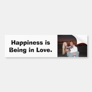 Adesivo Para Carro A felicidade está estando no amor