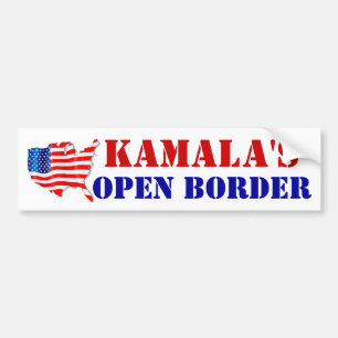 Adesivo Para Carro A FRONTEIRA ABERTA DA AMÉRICA KAMALA NOS EUA! Band