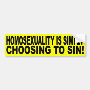 ADESIVO PARA CARRO A HOMOSSEXUALIDADE ESTÁ ESCOLHENDO SIMPLESMENTE A