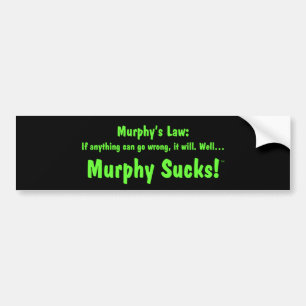 Adesivo Para Carro A lei de Murphy: Murphy suga!