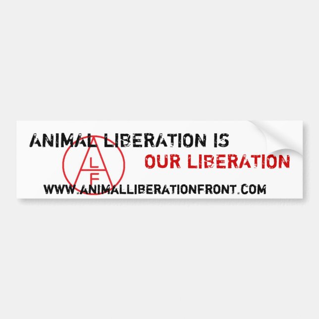 Adesivo Para Carro A libertação animal de ALF é nossa libertação (Frente)