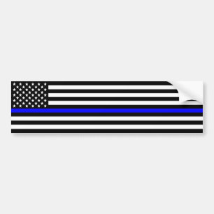 Adesivo Para Carro A linha azul fina polícia apoia