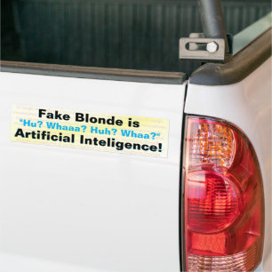 Adesivo Para Carro A loira falsa é inteligência artificial!