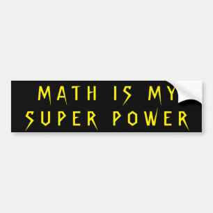 Adesivo Para Carro A matemática é meu poder super