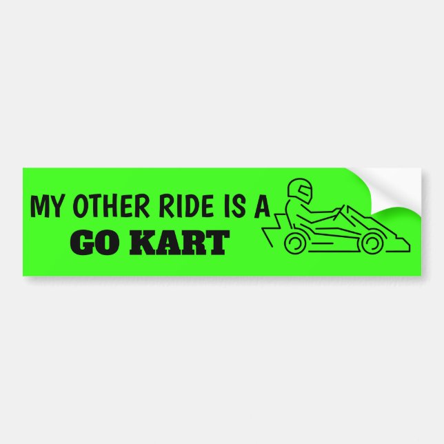 Adesivo Para Carro A minha outra pista é o Go Kart Sticker (Frente)