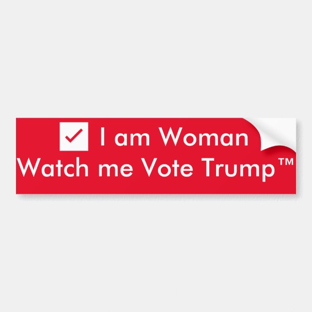 Adesivo Para Carro a mulher do am do ✔️I… olha-me votar Trump™ (Frente)