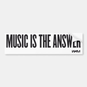 Adesivo Para Carro A música é a resposta