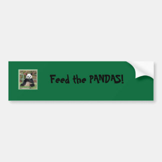Adesivo Para Carro a panda, alimenta as PANDAS!