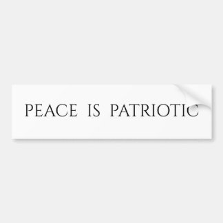 Adesivo Para Carro A paz é Patriótica