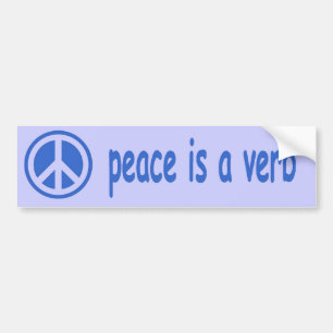 Adesivo Para Carro a paz é um verbo