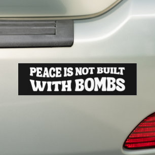 Adesivo Para Carro A Paz Não É Construída Com Bombas Irã Anti-Guerra