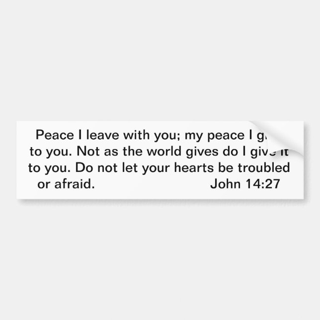 Adesivo Para Carro A paz seja com você (Frente)