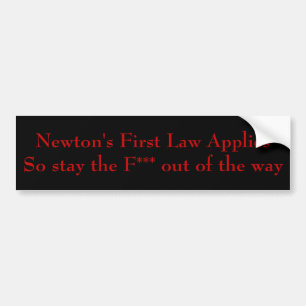 Adesivo Para Carro A primeira lei de Newton