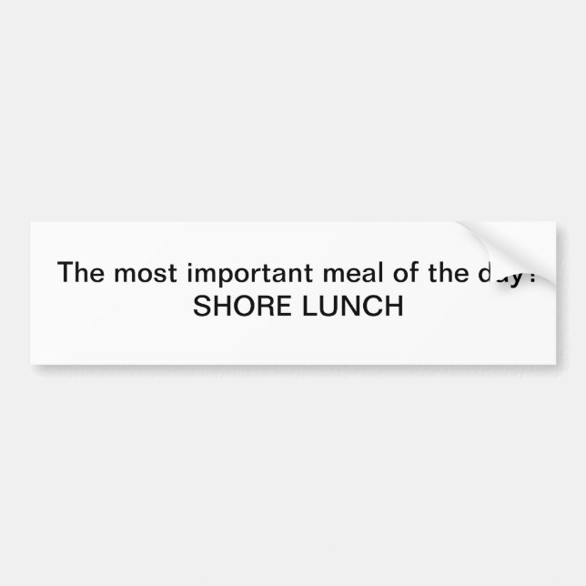 Adesivo Para Carro A refeição a mais importante do dia?  Almoço da (Frente)