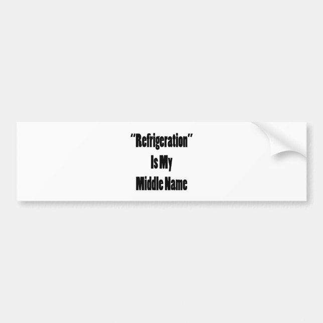 Adesivo Para Carro A refrigeração é meu nome do meio (Frente)
