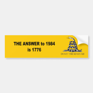 Adesivo Para Carro A resposta a 1984 é 1776