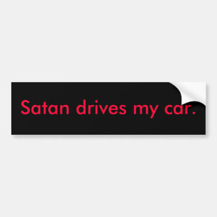 Adesivo Para Carro A satã conduz meu carro