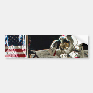 Adesivo Para Carro A saudação de um herói de Apollo 17