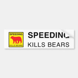 Adesivo Para Carro A VELOCIDADE MATA os URSOS BUMPERSTICKER.ai
