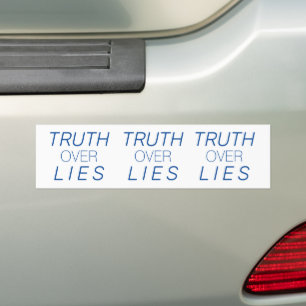 Adesivo Para Carro "A verdade sobre as mentiras" azul branco -