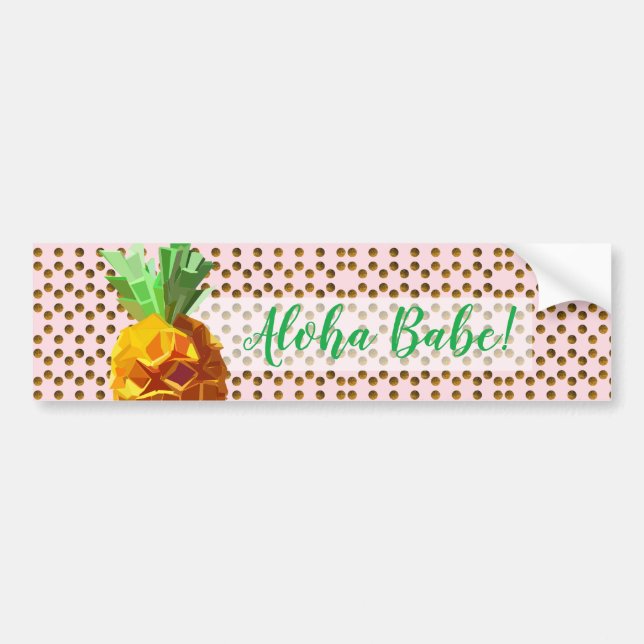 Adesivo Para Carro Abacaxi Aloha Babe Sticker (Frente)