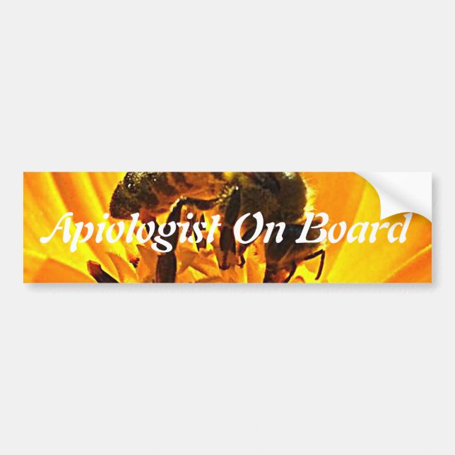 Adesivo Para Carro Abelha numa Flor (Frente)