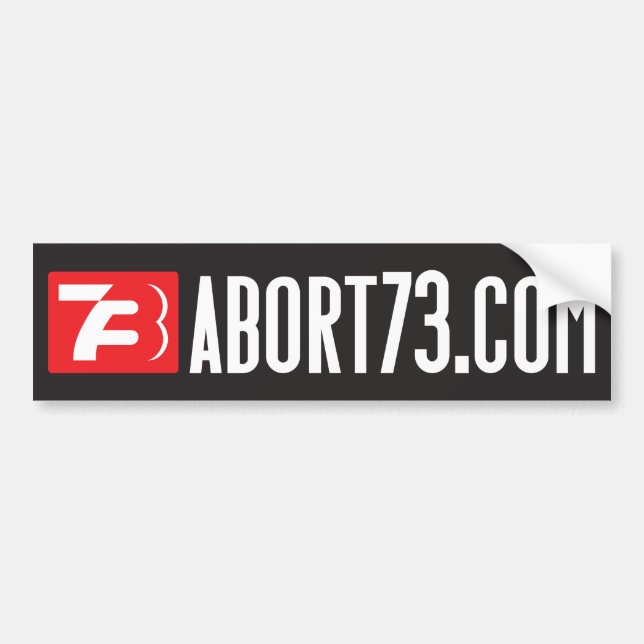 Adesivo Para Carro Abort73.com (Web Banner) Bumper Sticker (Frente)