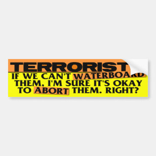 Adesivo Para Carro Aborto CONTRA Waterboarding