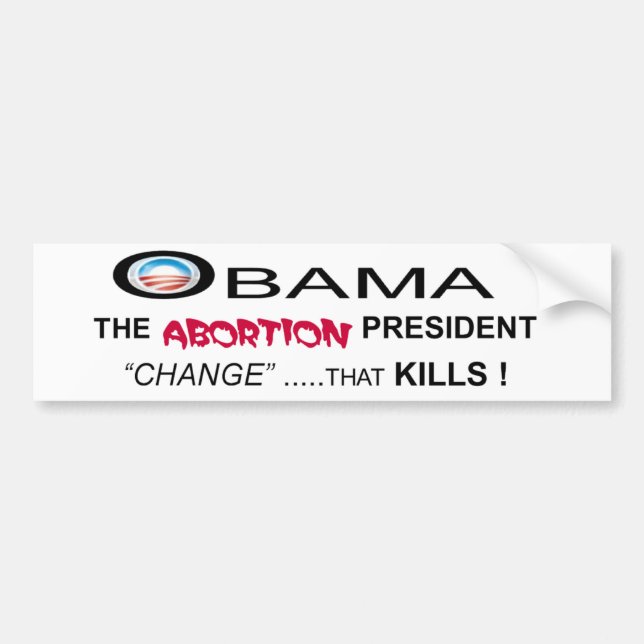 ADESIVO PARA CARRO ABORTO DE OBAMA (Frente)