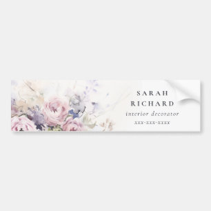 Adesivo Para Carro Abstrato Blush Lilac Watercolor Rosa Floral Bunch