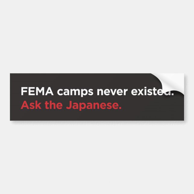 Adesivo Para Carro Acampamentos do FEMA - japoneses (Frente)