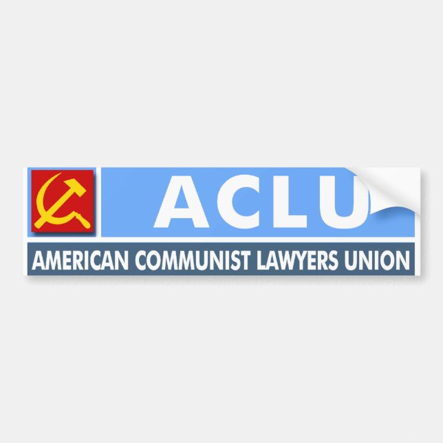 Adesivo Para Carro ACLU: União Americana de Advogados Comunistas (Frente)