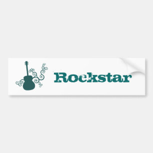 Adesivo Para Carro Acondicionador de Bumper de Guitarra Rockstar, Tea