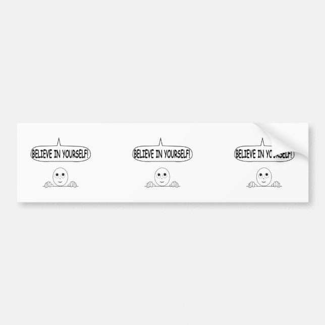 Adesivo Para Carro Acredite em si mesmo (Frente)