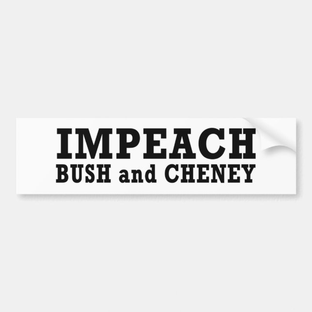 Adesivo Para Carro Acuse Bush & Cheney (Frente)