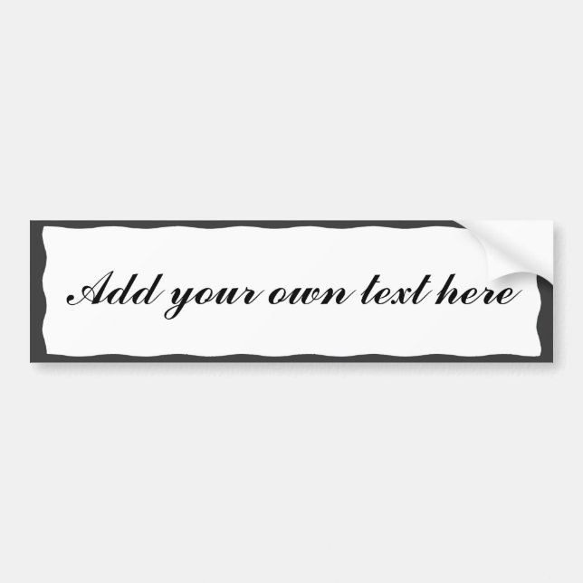 ADESIVO PARA CARRO ADICIONE O SEU TEXTO AQUI-BUMPER STICKER (Frente)