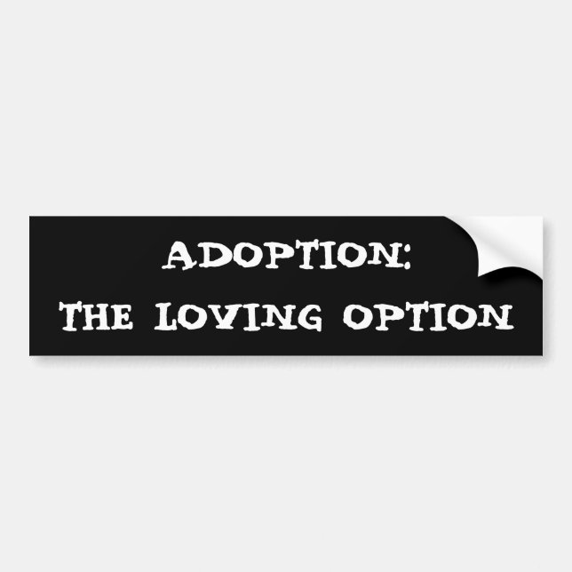 ADESIVO PARA CARRO ADOPÇÃO: A OPÇÃO LOVING (Frente)