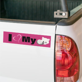 Adesivo Para Carro Adorável White Kitten