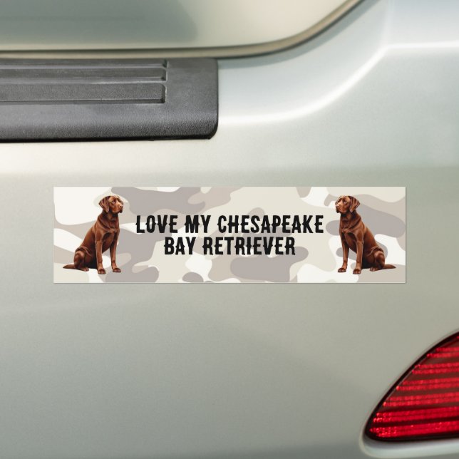 Adesivo Para Carro Adoro a minha Baía de Chesapeake... (No carro)