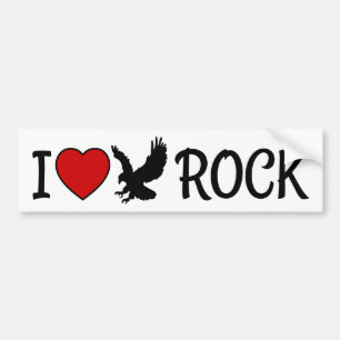 Adesivo Para Carro Adoro Águia Rock California Red Heart