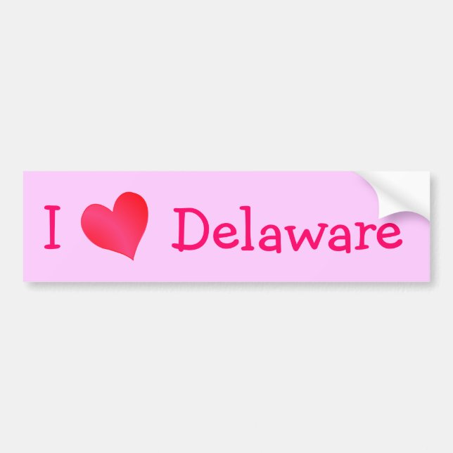 Adesivo Para Carro Adoro Delaware (Frente)