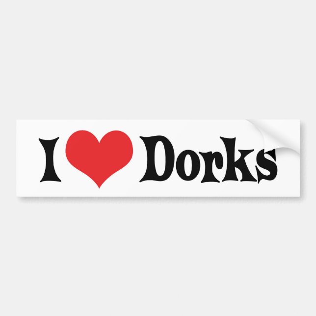 Adesivo Para Carro Adoro Dorks Bumper Sticker (Frente)